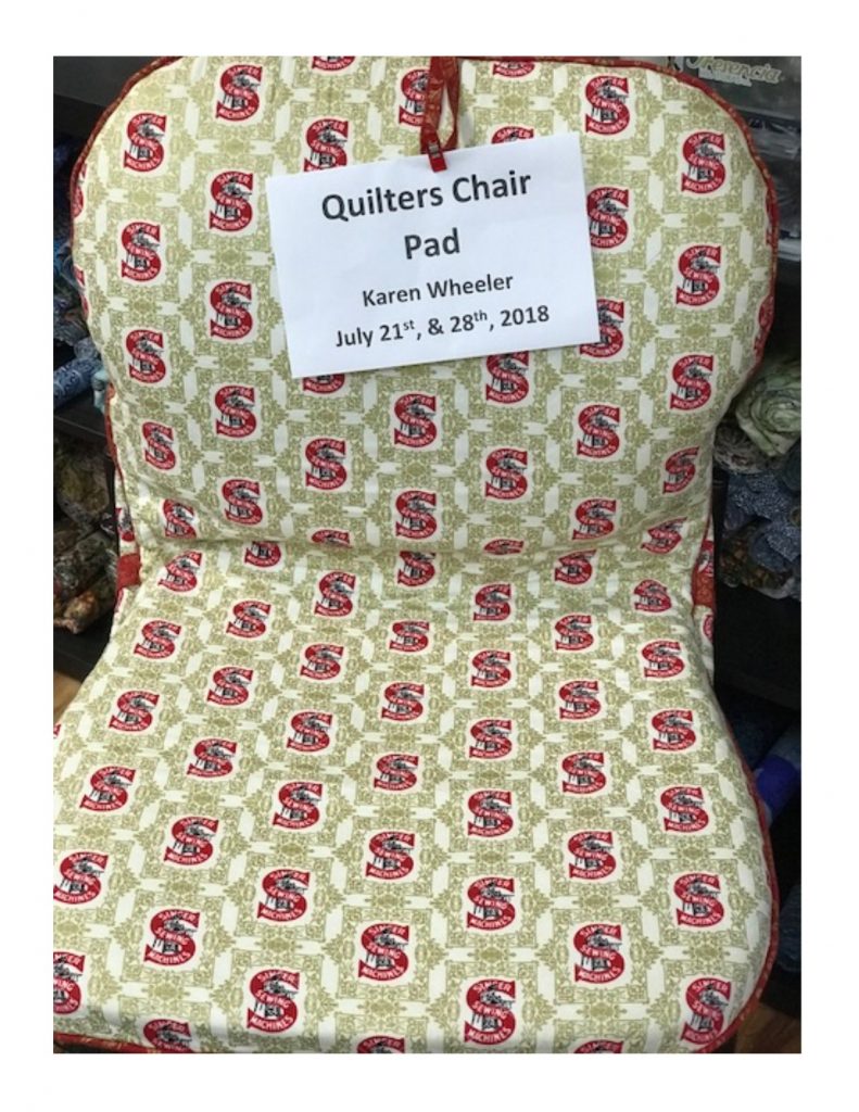 Quilter’s Chair Pad – Class 2 of 2 – SewCrazed Quilting